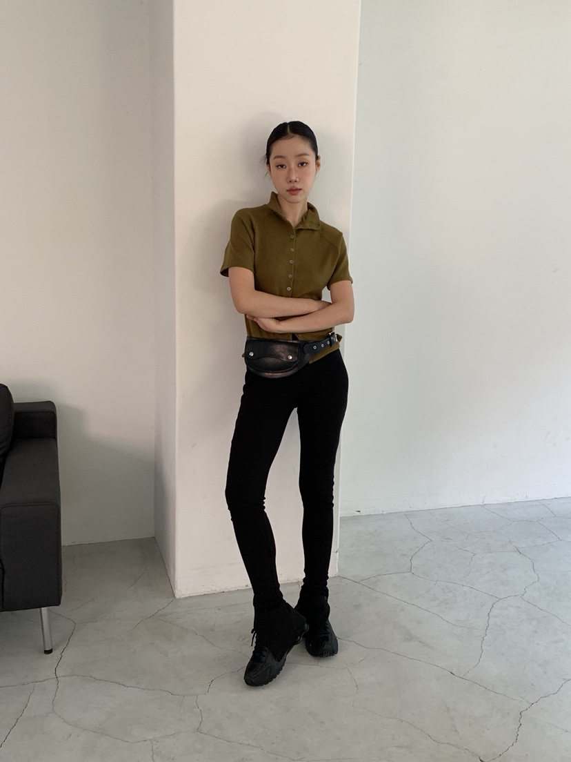 SUNDER MARKET東大門㊣代購女裝新款熱賣25秋冬休閑褲紐扣SUNDER MARKET休閑褲