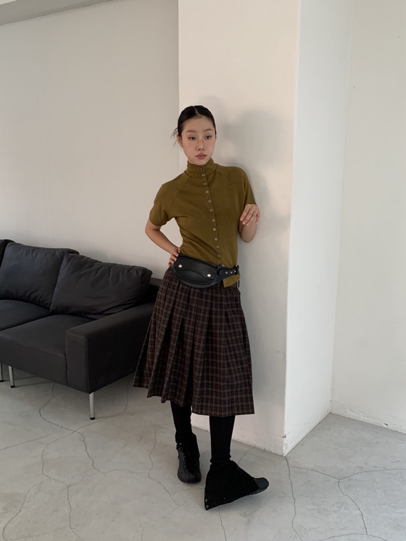 SUNDER MARKET東大門㊣代購女裝新款熱賣25秋冬休閑褲紐扣SUNDER MARKET休閑褲