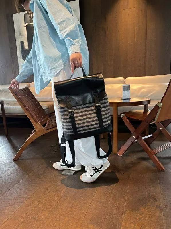 TROUVAILLE韓國直郵㊣女裝新款職業推薦人氣25秋冬雙肩背包牛皮TROUVAILLE雙肩背包