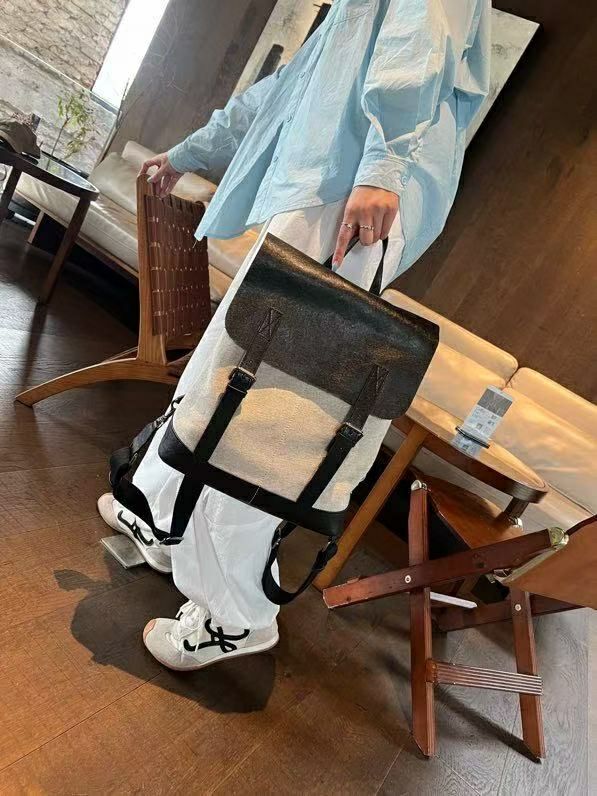 TROUVAILLE韓國直郵㊣女裝新款職業推薦人氣25秋冬雙肩背包牛皮TROUVAILLE雙肩背包