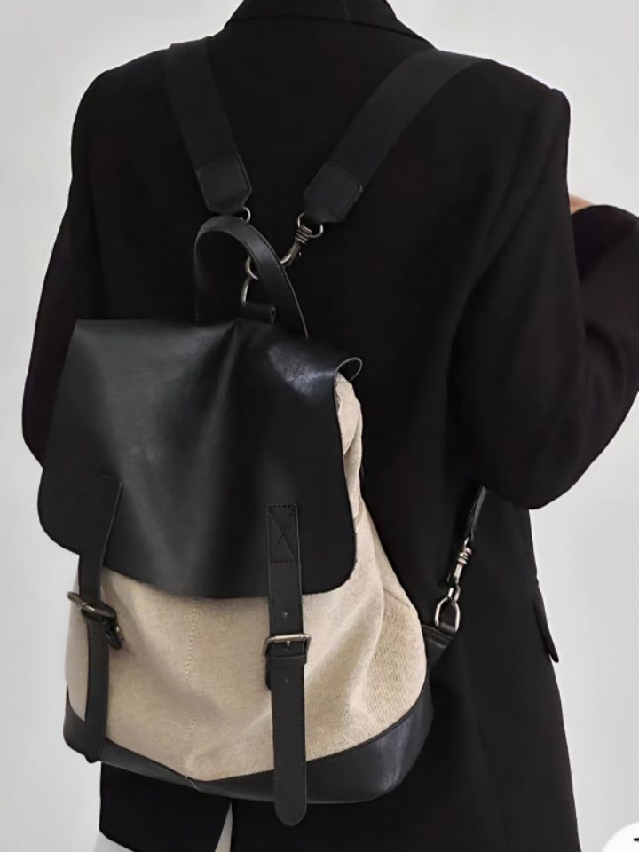 TROUVAILLE韓國直郵㊣女裝新款職業推薦人氣25秋冬雙肩背包牛皮TROUVAILLE雙肩背包