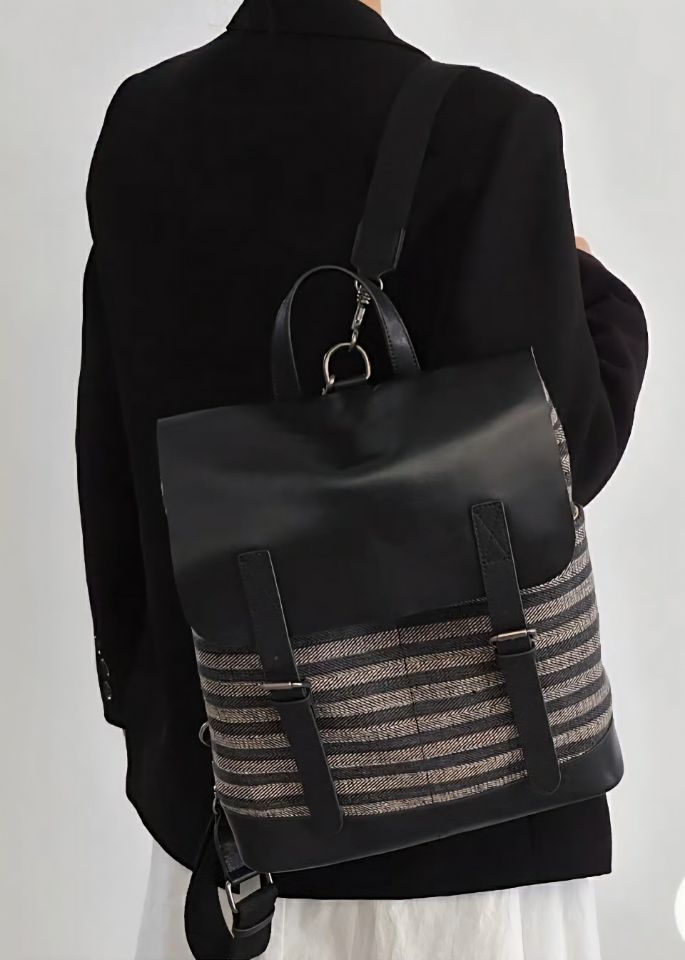 TROUVAILLE韓國直郵㊣女裝新款職業推薦人氣25秋冬雙肩背包牛皮TROUVAILLE雙肩背包圖色1