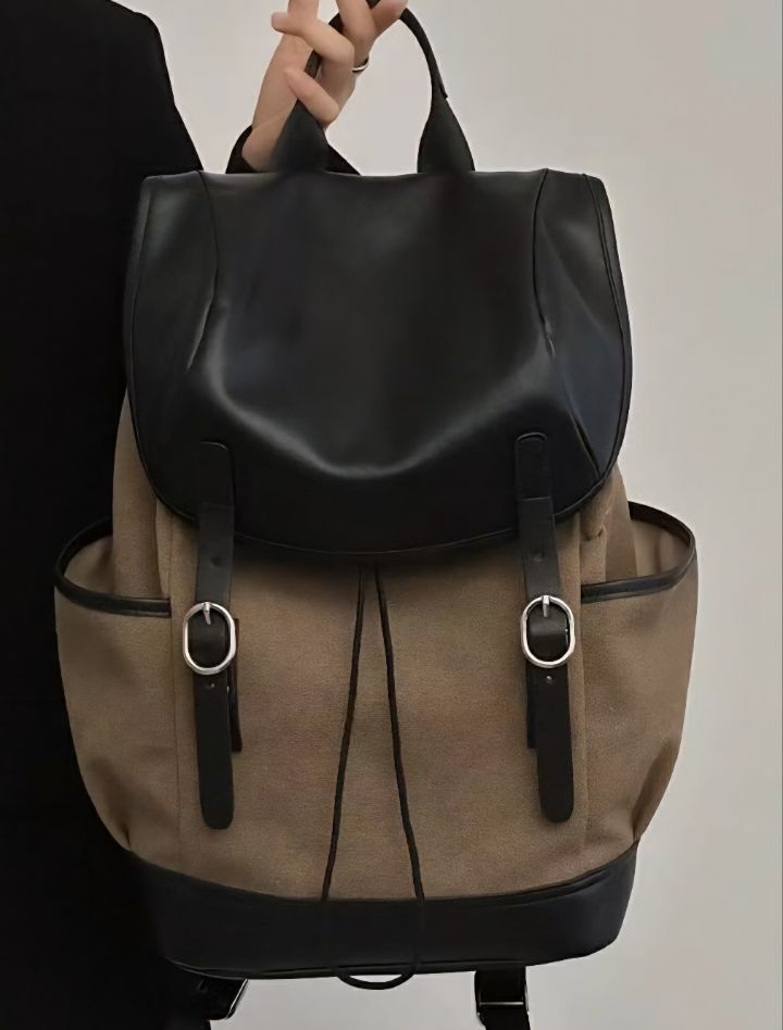 TROUVAILLE東大門㊣代購女士新品時尚職業熱賣雙肩背包牛皮TROUVAILLE雙肩背包