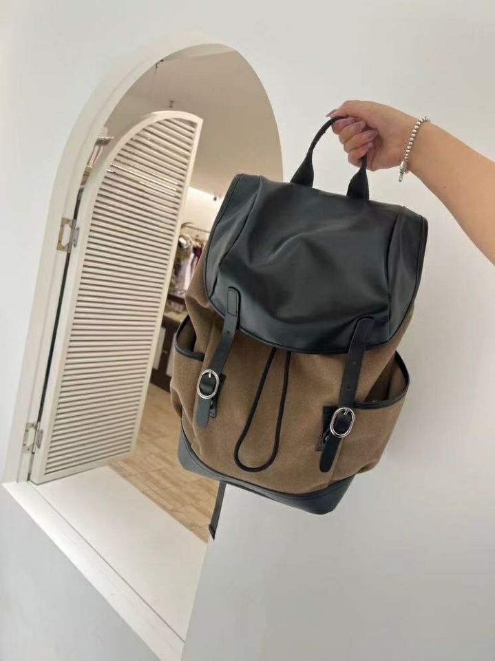 TROUVAILLE東大門㊣代購女士新品時尚職業熱賣雙肩背包牛皮TROUVAILLE雙肩背包