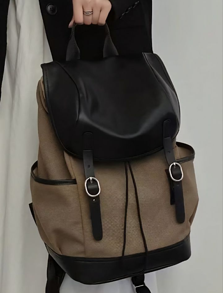 TROUVAILLE東大門㊣代購女士新品時尚職業熱賣雙肩背包牛皮TROUVAILLE雙肩背包