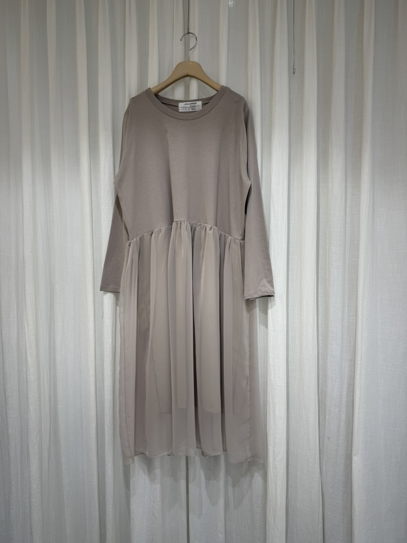 COKKIRI東大門㊣實拍女裝新款休閑人氣熱賣25秋冬連衣裙雪紡褶皺COKKIRI連衣裙圖色1