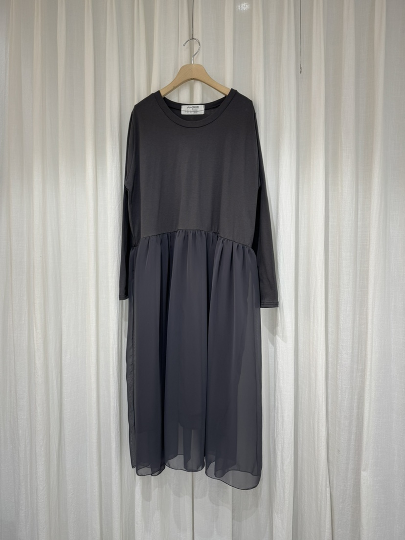 COKKIRI東大門㊣實拍女裝新款休閑人氣熱賣25秋冬連衣裙雪紡褶皺COKKIRI連衣裙圖色2