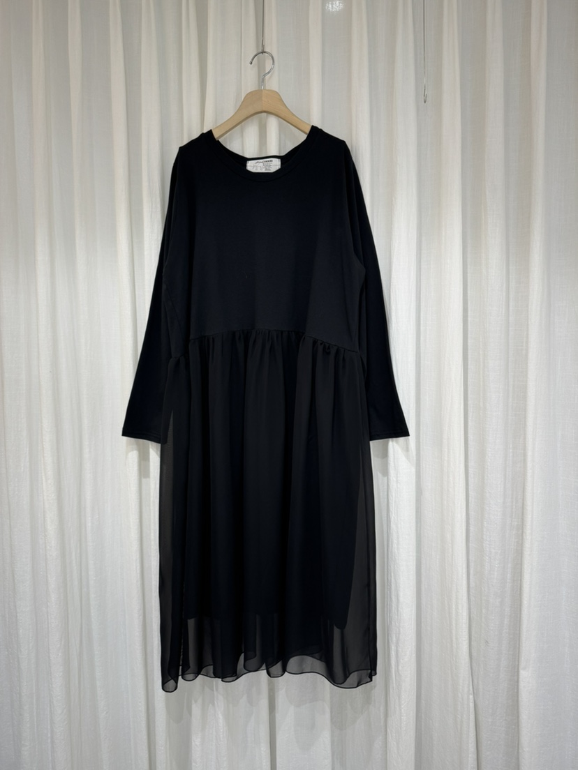 COKKIRI東大門㊣實拍女裝新款休閑人氣熱賣25秋冬連衣裙雪紡褶皺COKKIRI連衣裙圖色3