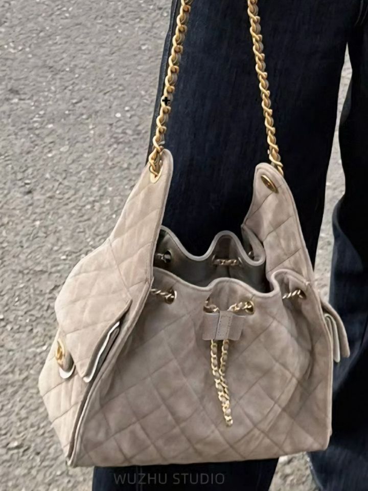 TROUVAILLE韓國直郵㊣女士新款推薦休閑熱賣單肩斜跨包牛皮絨TROUVAILLE單肩/斜跨包