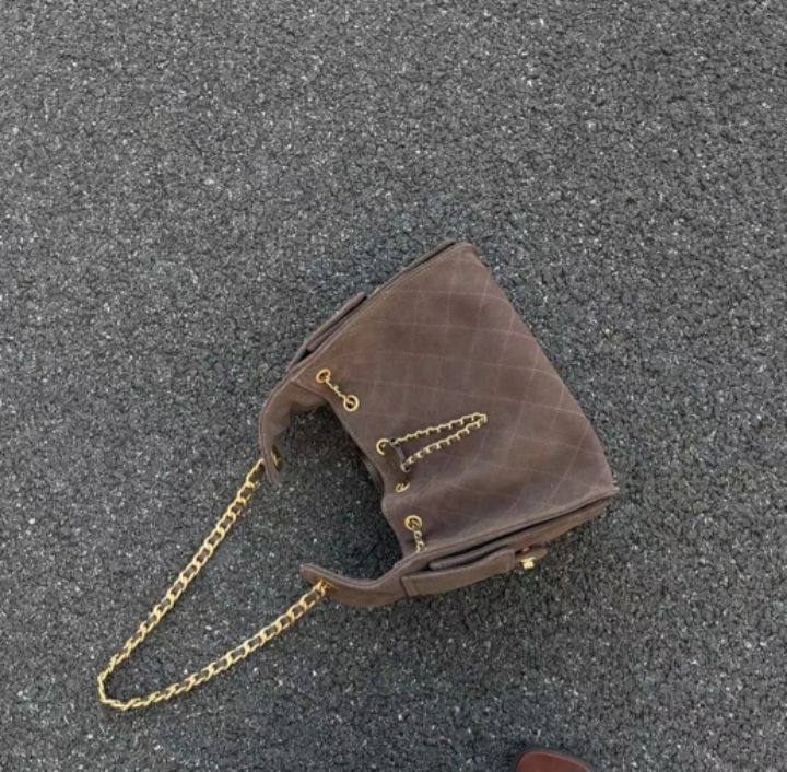 TROUVAILLE韓國直郵㊣女士新款推薦休閑熱賣單肩斜跨包牛皮絨TROUVAILLE單肩/斜跨包