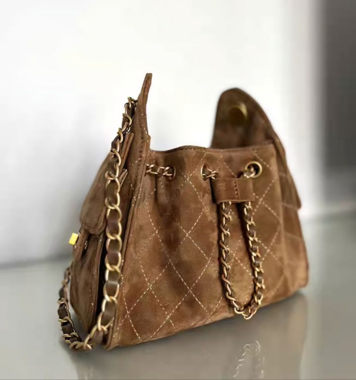 TROUVAILLE東大門㊣代購女士新品職業25秋冬單肩斜跨包牛皮絨TROUVAILLE單肩/斜跨包