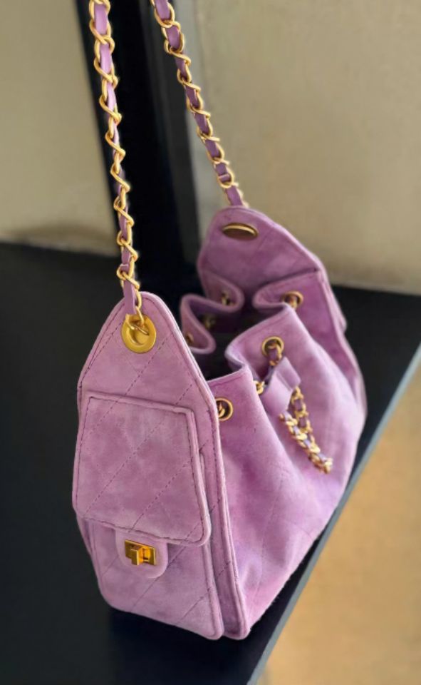 TROUVAILLE東大門㊣代購女士新品職業25秋冬單肩斜跨包牛皮絨TROUVAILLE單肩/斜跨包