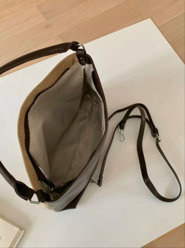 TROUVAILLE韓國代購㊣女士新款熱賣休閑職業單肩斜跨包麂皮TROUVAILLE單肩/斜跨包