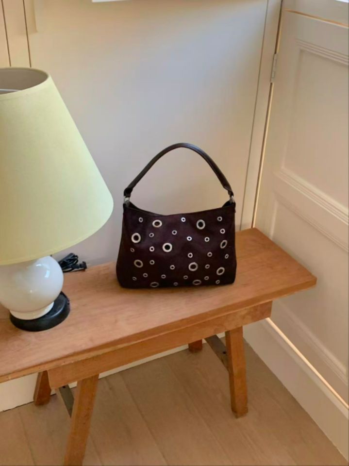 TROUVAILLE韓國代購㊣女士新款熱賣休閑職業單肩斜跨包麂皮TROUVAILLE單肩/斜跨包