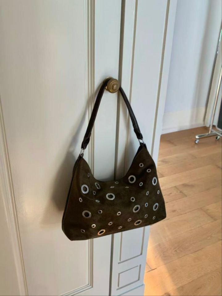 TROUVAILLE韓國代購㊣女士新款熱賣休閑職業單肩斜跨包麂皮TROUVAILLE單肩/斜跨包圖色4