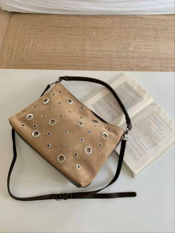 TROUVAILLE韓國代購㊣女士新款熱賣休閑職業單肩斜跨包麂皮TROUVAILLE單肩/斜跨包圖色5