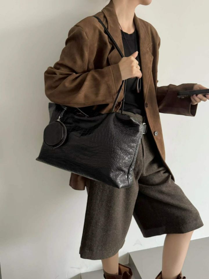 TROUVAILLE東大門㊣直郵女裝新品25秋冬人氣單肩斜跨包牛皮TROUVAILLE單肩/斜跨包