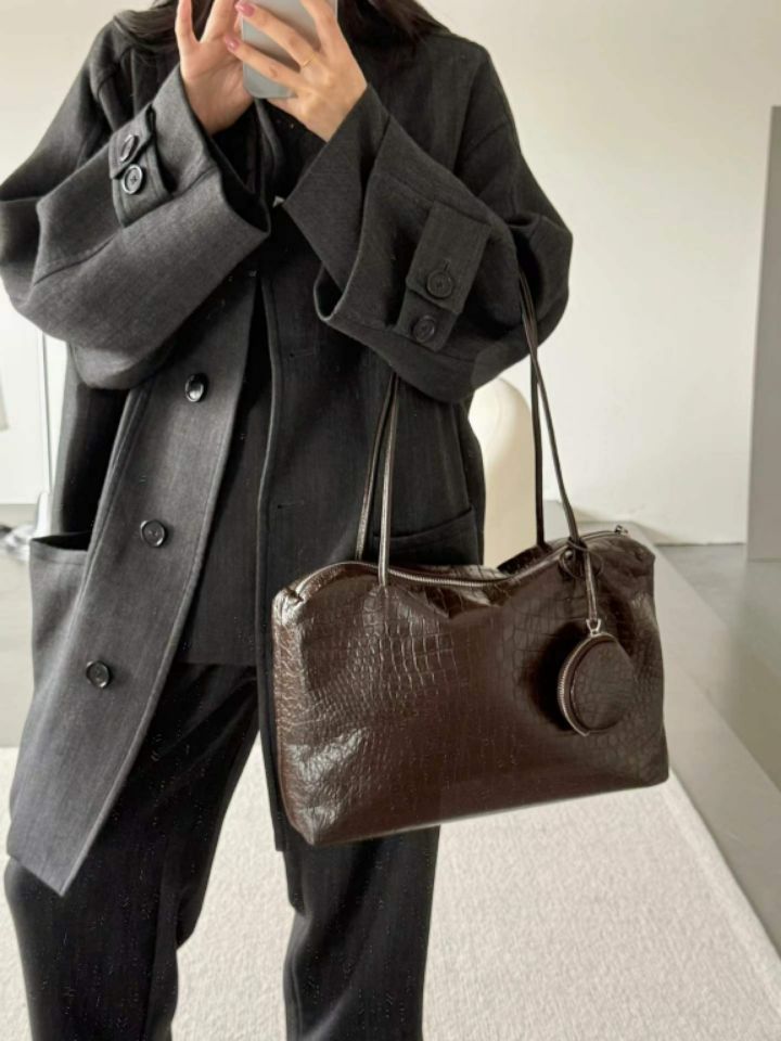 TROUVAILLE東大門㊣直郵女裝新品25秋冬人氣單肩斜跨包牛皮TROUVAILLE單肩/斜跨包