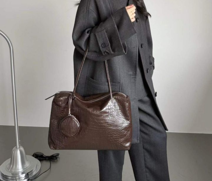 TROUVAILLE東大門㊣直郵女裝新品25秋冬人氣單肩斜跨包牛皮TROUVAILLE單肩/斜跨包