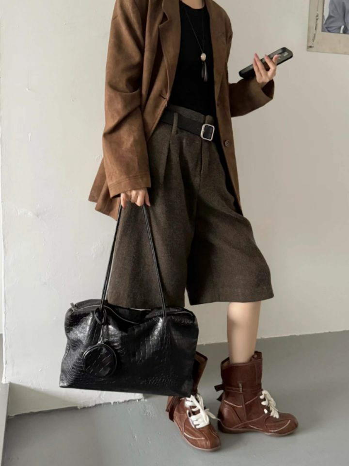 TROUVAILLE東大門㊣直郵女裝新品25秋冬人氣單肩斜跨包牛皮TROUVAILLE單肩/斜跨包