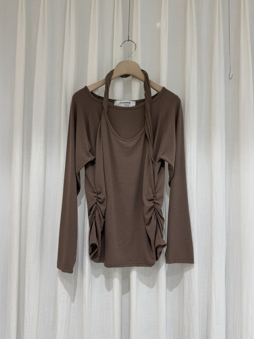 COKKIRI東大門㊣實拍女士新品時尚推薦熱賣人氣休閑長袖T恤COKKIRI長袖T恤圖色1