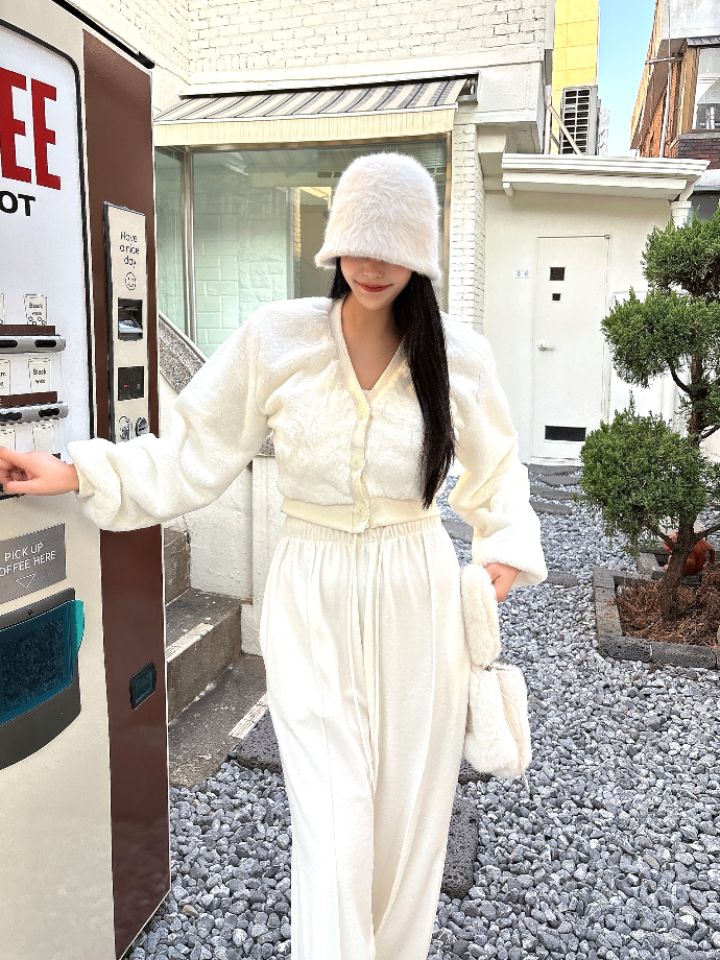 mars東大門㊣實拍女士新款人氣25秋冬針織衫安哥拉羊毛開衫mars針織衫