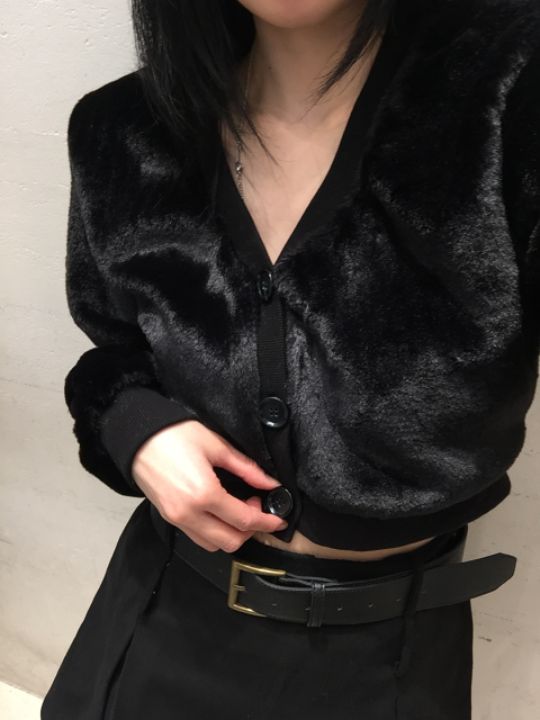 mars東大門㊣實拍女士新款人氣25秋冬針織衫安哥拉羊毛開衫mars針織衫