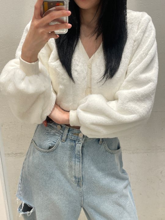 mars東大門㊣實拍女士新款人氣25秋冬針織衫安哥拉羊毛開衫mars針織衫