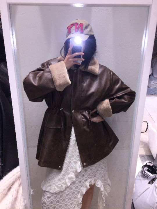 mars東大門㊣代購女士新款休閑人氣時尚職業推薦熱賣25秋冬皮衣mars皮衣