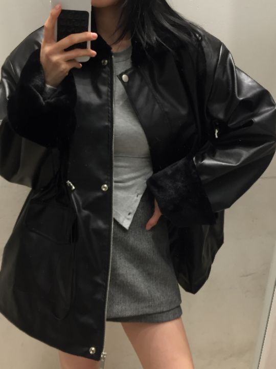 mars東大門㊣代購女士新款休閑人氣時尚職業推薦熱賣25秋冬皮衣mars皮衣