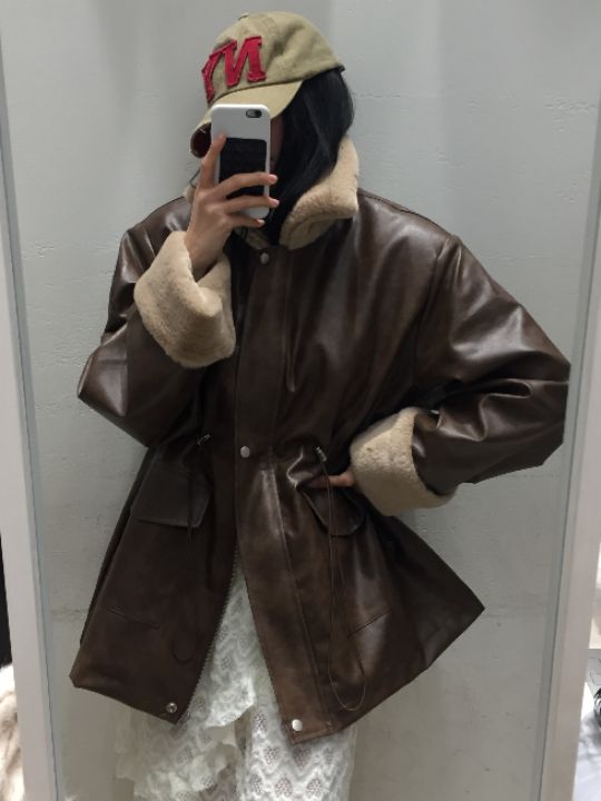 mars東大門㊣代購女士新款休閑人氣時尚職業推薦熱賣25秋冬皮衣mars皮衣