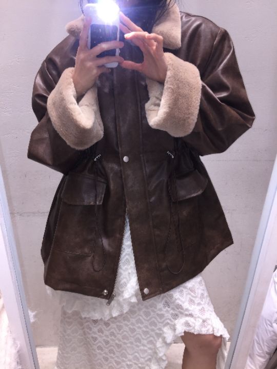 mars東大門㊣代購女士新款休閑人氣時尚職業推薦熱賣25秋冬皮衣mars皮衣