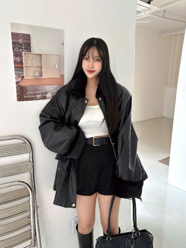 mars東大門㊣代購女士新款休閑人氣時尚職業推薦熱賣25秋冬皮衣mars皮衣