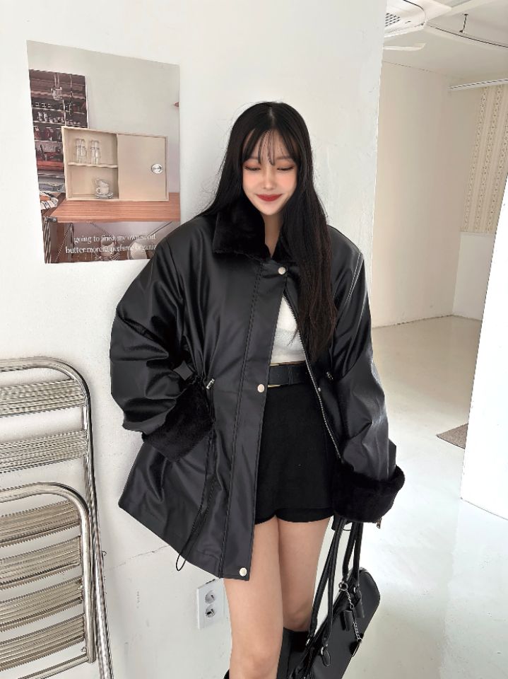 mars東大門㊣代購女士新款休閑人氣時尚職業推薦熱賣25秋冬皮衣mars皮衣