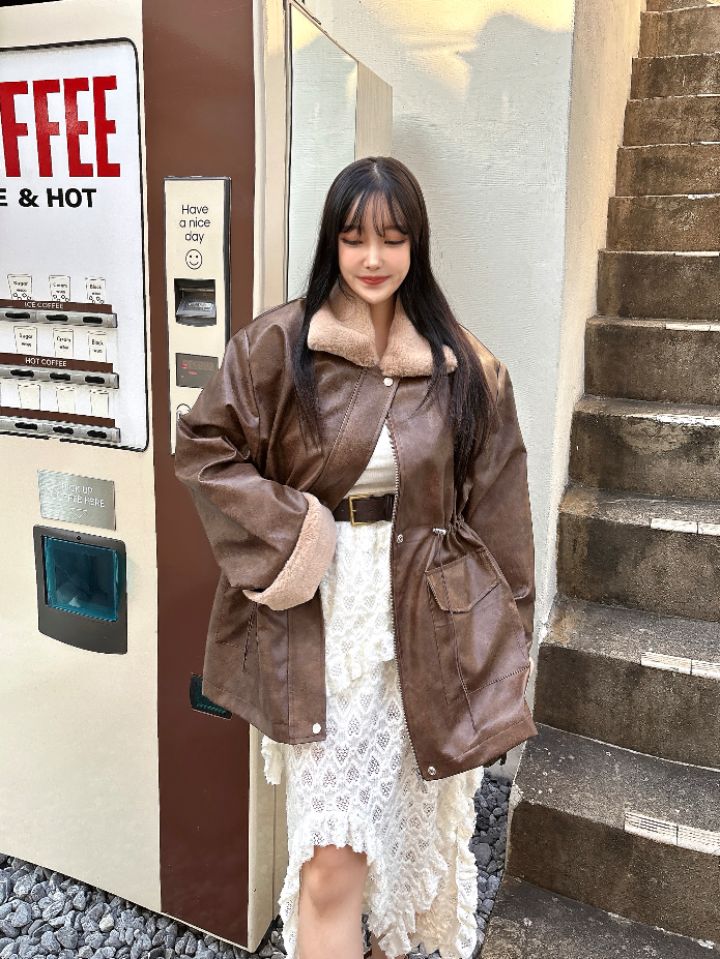 mars東大門㊣代購女士新款休閑人氣時尚職業推薦熱賣25秋冬皮衣mars皮衣