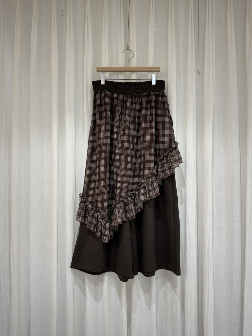 COKKIRI韓國直郵㊣女裝新款人氣熱賣職業休閑25秋冬裙褲格子COKKIRI裙褲圖色1