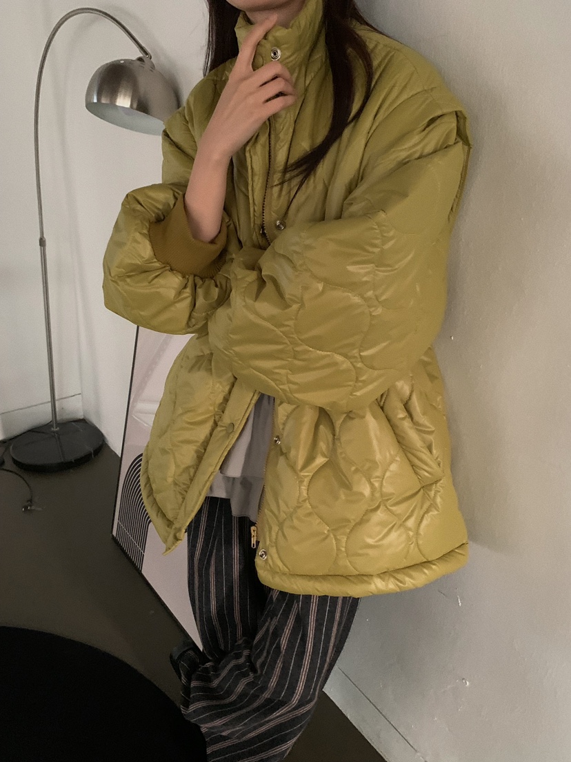 CAMEL-P韓國直郵㊣女士新款25秋冬短款棉服可拆卸填充Came_l 家短款棉服