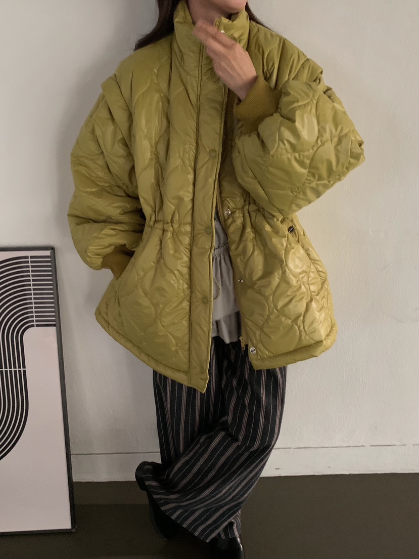 CAMEL-P韓國直郵㊣女士新款25秋冬短款棉服可拆卸填充Came_l 家短款棉服