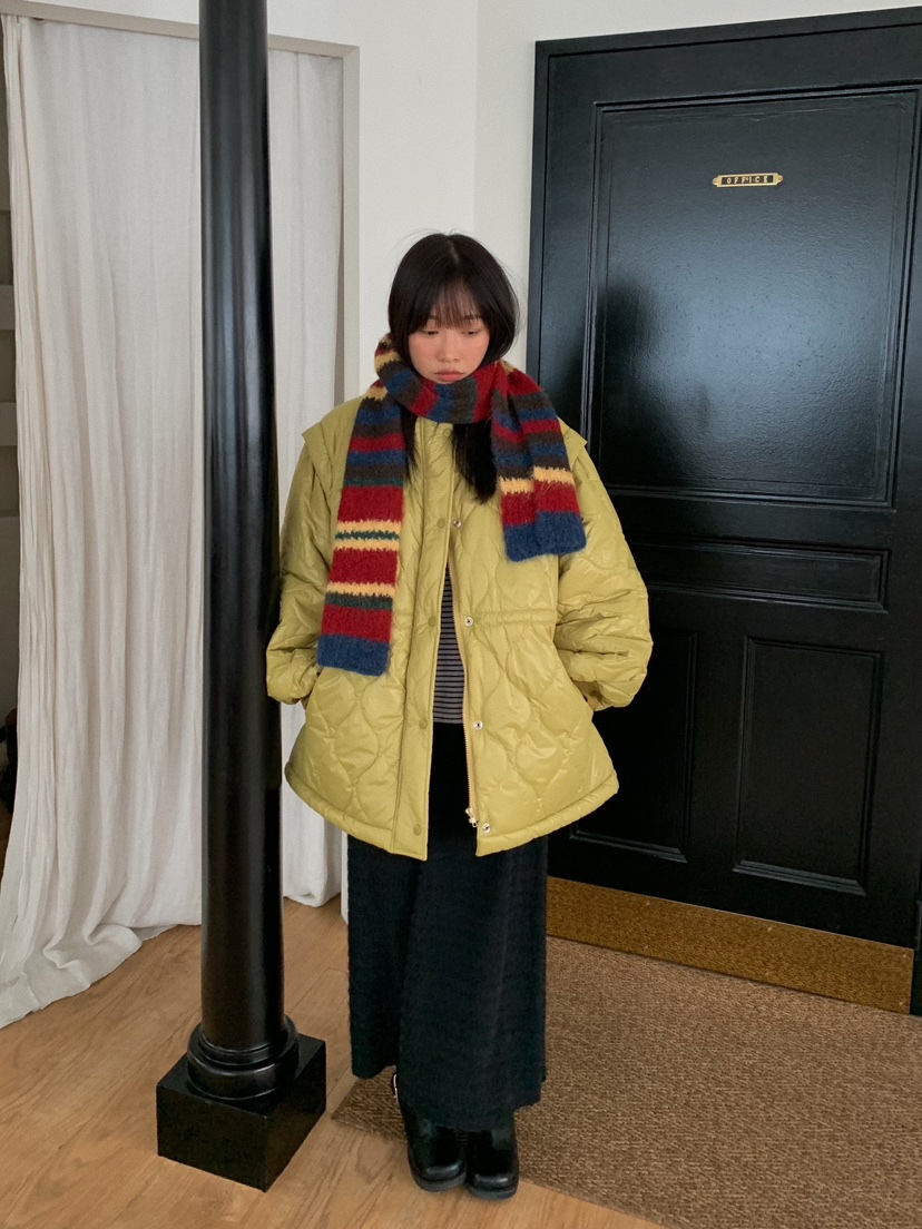 CAMEL-P韓國直郵㊣女士新款25秋冬短款棉服可拆卸填充Came_l 家短款棉服