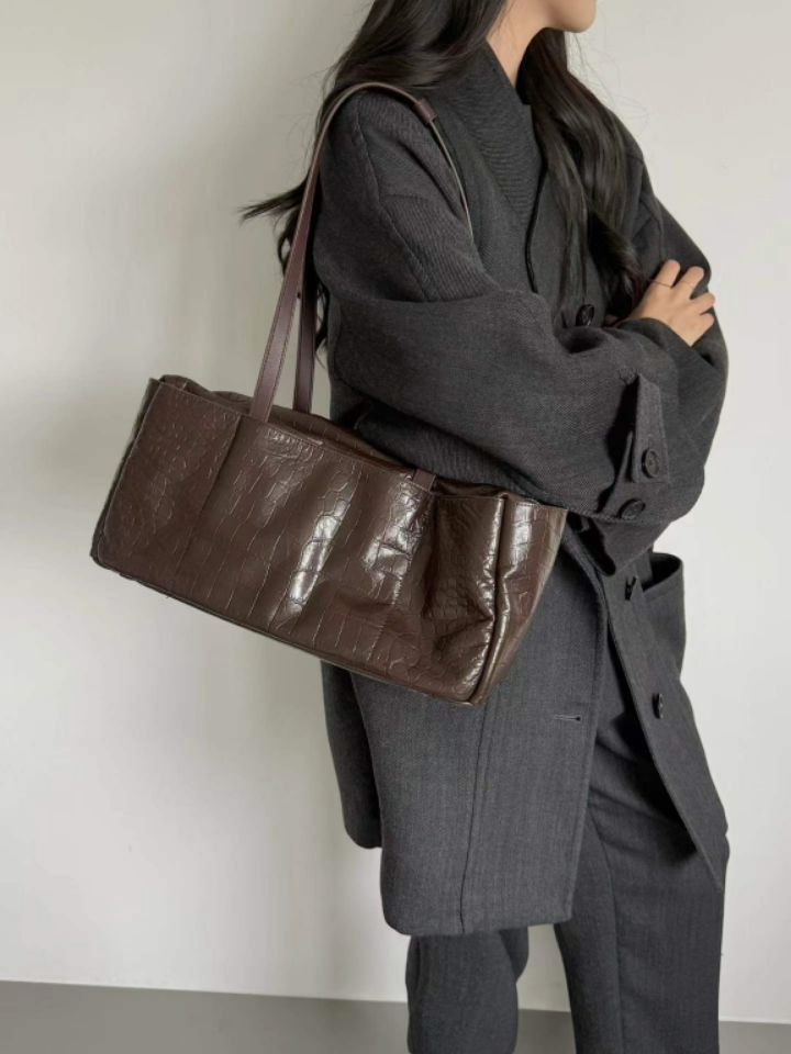 TROUVAILLE東大門㊣實拍女裝新品25秋冬時尚單肩斜跨包牛皮TROUVAILLE單肩/斜跨包