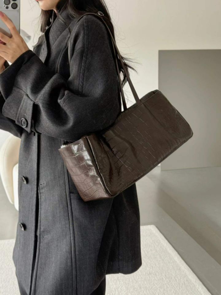 TROUVAILLE東大門㊣實拍女裝新品25秋冬時尚單肩斜跨包牛皮TROUVAILLE單肩/斜跨包