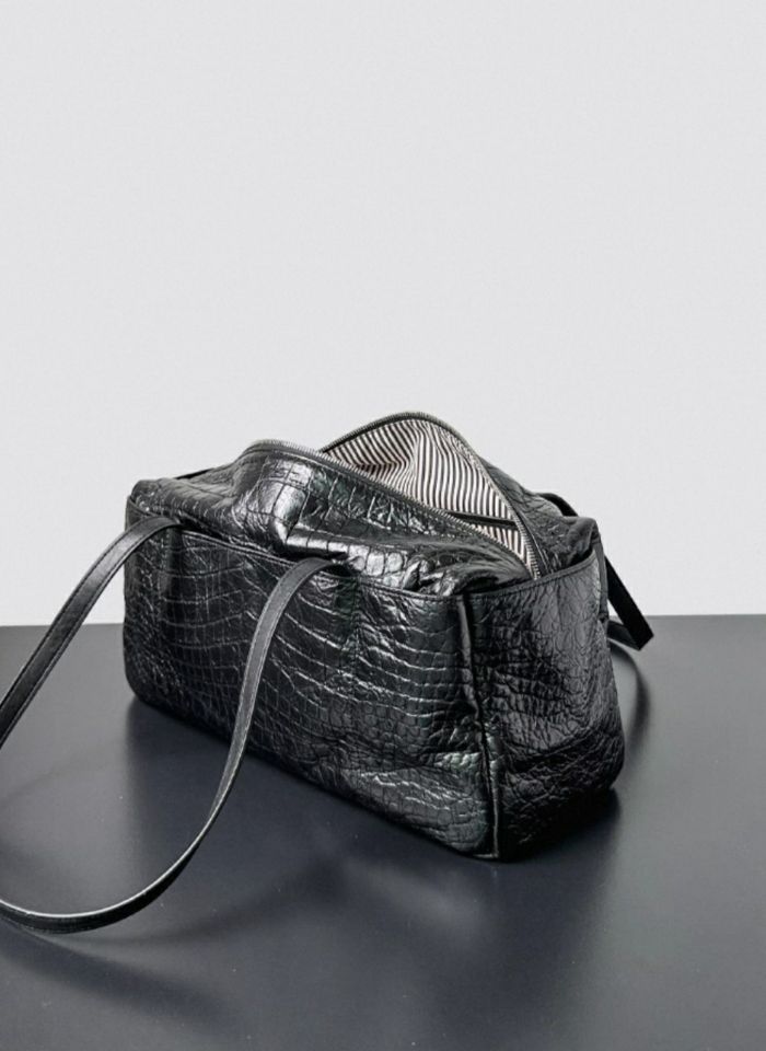 TROUVAILLE東大門㊣實拍女裝新品25秋冬時尚單肩斜跨包牛皮TROUVAILLE單肩/斜跨包