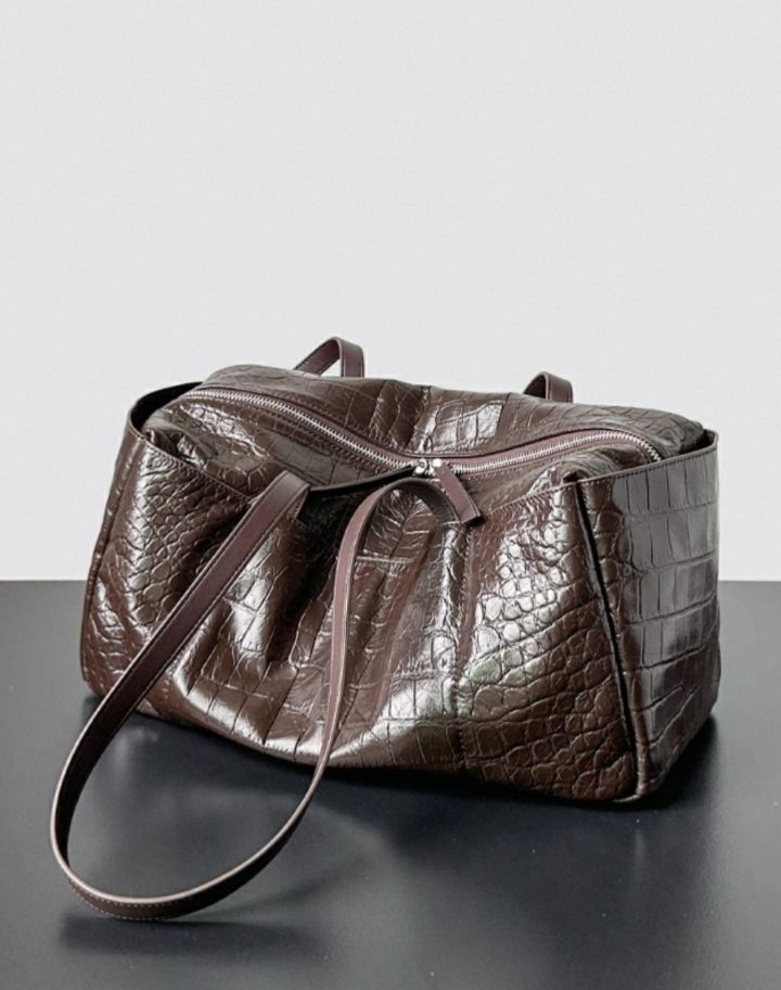 TROUVAILLE東大門㊣實拍女裝新品25秋冬時尚單肩斜跨包牛皮TROUVAILLE單肩/斜跨包