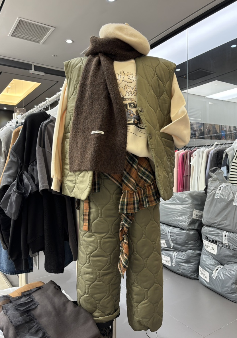 INTHEEND韓國代購㊣女裝新款職業時尚25秋冬熱賣休閑褲絎縫INTHEEND休閑褲