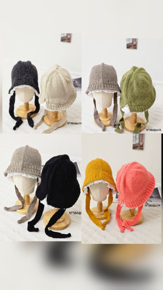 N3韓國直郵㊣女士新款推薦時尚休閑人氣熱賣職業25秋冬帽子蕾絲N3帽子