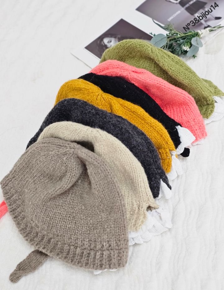 N3韓國直郵㊣女士新款推薦時尚休閑人氣熱賣職業25秋冬帽子蕾絲N3帽子