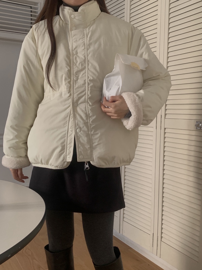 ATHEA東大門㊣直郵女裝新品休閑推薦短款羽絨服雙面抓絨兩面穿ATHEA短款羽絨服