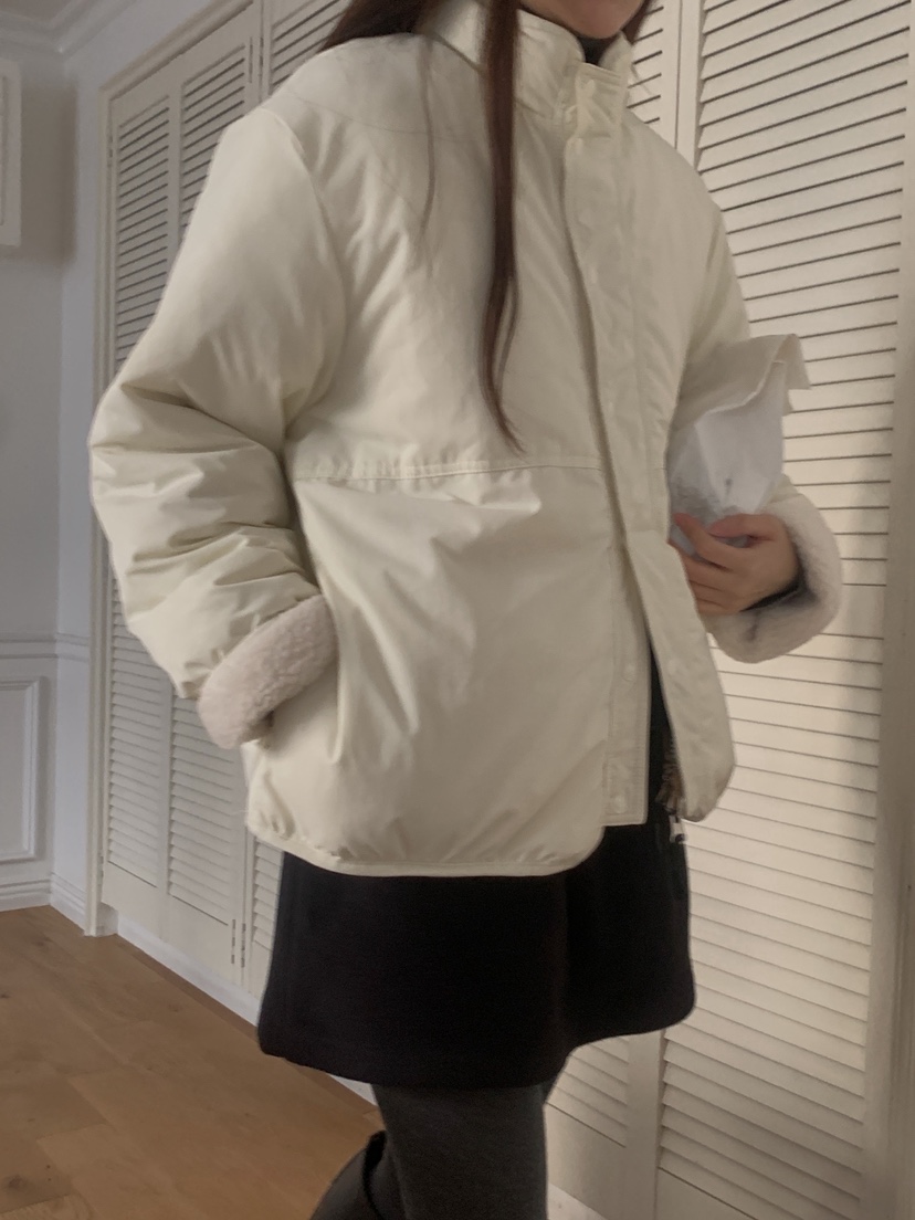 ATHEA東大門㊣直郵女裝新品休閑推薦短款羽絨服雙面抓絨兩面穿ATHEA短款羽絨服