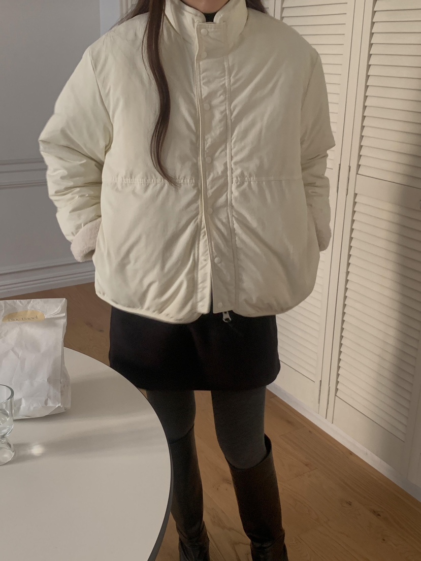 ATHEA東大門㊣直郵女裝新品休閑推薦短款羽絨服雙面抓絨兩面穿ATHEA短款羽絨服