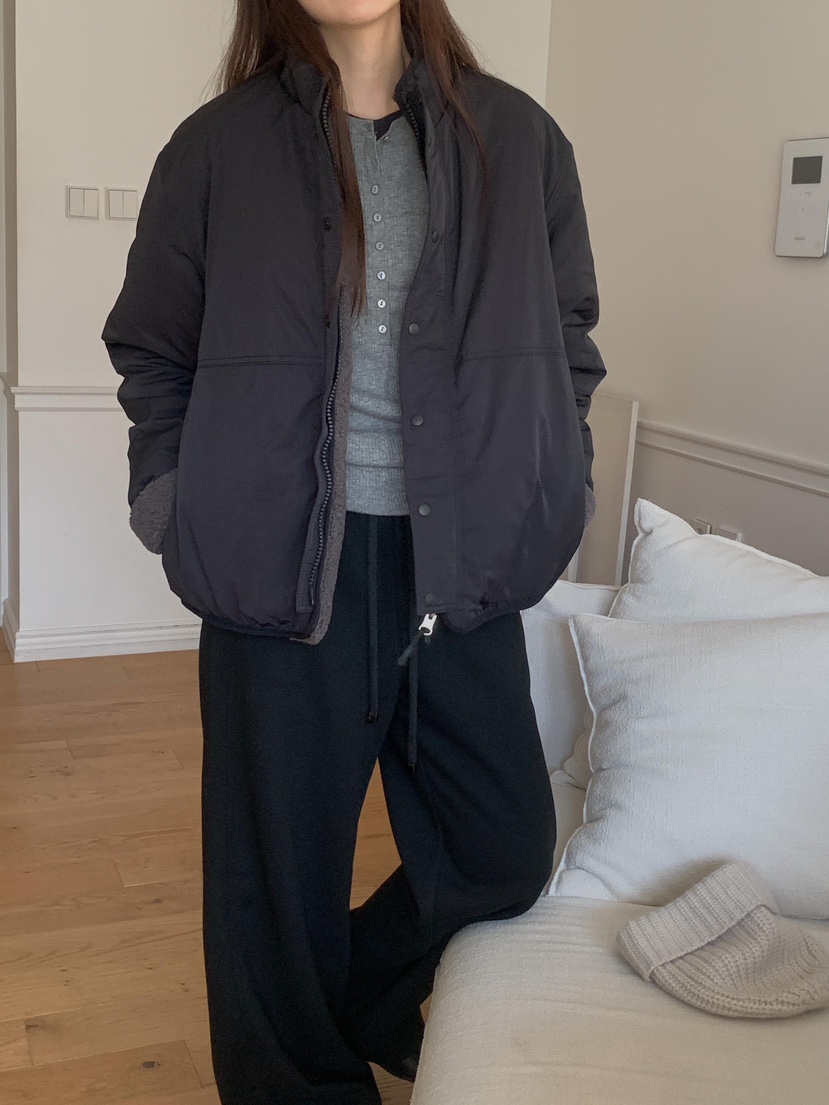 ATHEA東大門㊣直郵女裝新品休閑推薦短款羽絨服雙面抓絨兩面穿ATHEA短款羽絨服